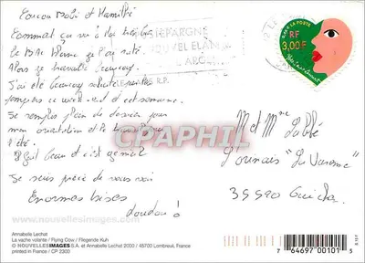 Vaca voando — ilustração infantil — Annabelle Lechat / Fliegende Kuh 2000 — Verso