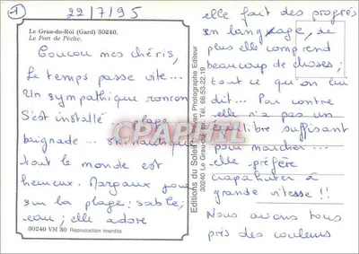 Le Grau-du-Roi — Porto de pesca e farol — Éditions du Soleil — Verso