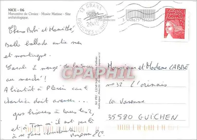 NICE - Colina de Cimiez — n°32 — Verso