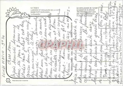 Coudalère — Freizeithafen und Berge — Éditions DIFO, n° 2559 — Rückseite