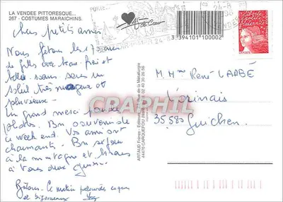 Kleding van Landbouwers — De pittoreske Vendée — Uitgever Artaud Fères de la Métallurgie, n°267 — Achterkant