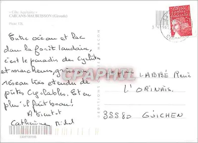 Carcans-Maubuisson — Wybrzeże Aquitania (Gironde) — Wydawnictwo C. Macon — Rewers