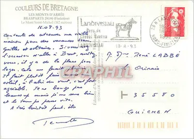 Monts d'Arrée — O Monte Saint-Michel de Brasparts — Éditions d'Art d'Arrée — Verso