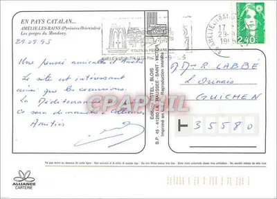 Gorges do Mondony — Amélie-les-Bains (Pyrénées-Orientales) — Editor Estel, n° 45 — Verso