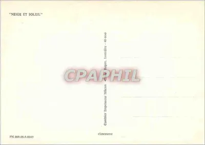 Neve e sol — cena invernal nevada — Combier Impressor Macon, n° 0049 — Verso