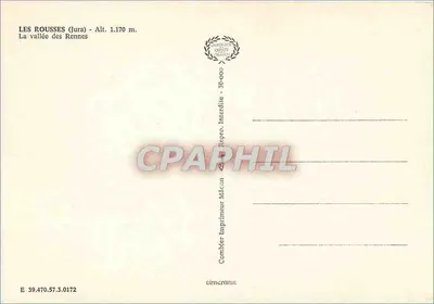 Les Rousses (Jura) — Dolina Renów — Comblain Imprimeur — Rewers