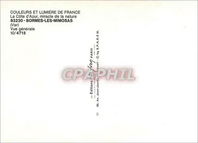 Bormes-les-Mimosas — Widok ogólny — Wydawnictwo Jean-Jaurès-Acquvel — Rewers