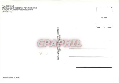 La Capeleine — Ubranie Bouquetières z Pays Mentonnais — Wydawnictwo D'Art Rohart - Menton — Rewers