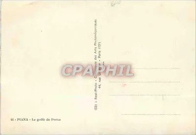 Le golfe de Porto — Piana — Éditeur : Real-Photo - Compagnie des Arts Photomaniq — Rückseite