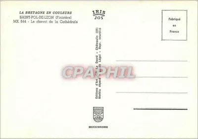Saint-Pol-de-Léon — O chefe da Catedral — Éditions d'Art Jos Le Doaré — Verso
