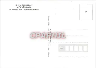 La Puerta Mordelaise — Rennes (35) — Ediciones de Arte Jos. Le Doare, N° 121 — Reverso
