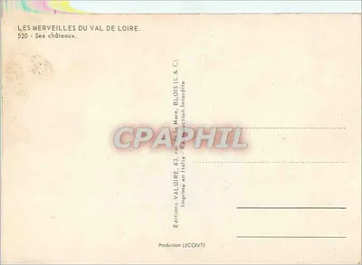Castelos da Loire — Coleção de 8 castelos — Edições Valoire — Verso
