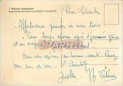 Dom charentais — akwarela Jeana-Pierra Lafargue — wydawnictwo Inaormiric Rouat — Rewers