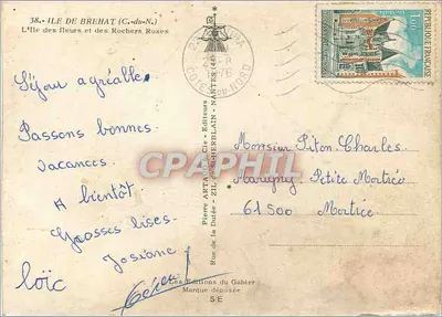 Ilha de Bréhat (C.-du-N.) — A Ilha das Flores e dos Rochos Rosos — Editores Artan-Claire — Verso