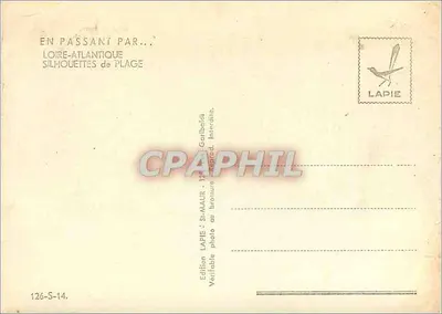Silhuetas de praia — Loire-Atlântique — Edição Lapie — Verso