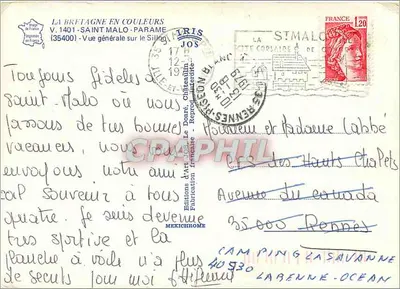 Saint-Malo — Algemene uitzicht op het Sillon — Franse Kunstuitgaven — Achterkant