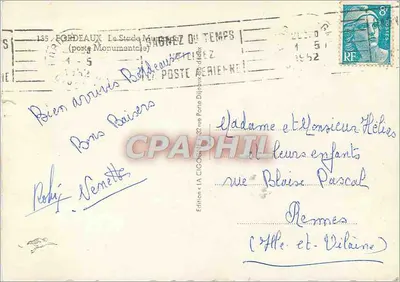 Bordeaux — Il Stadio Monumentale — Edizione La Cigogne — Verso