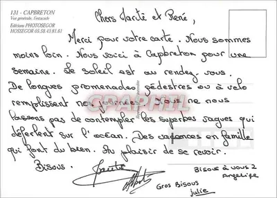 Capbreton — algemene uitzicht, de kade — Edities PHOTOSEGOR n°131 — Achterkant