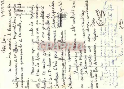 Cancale — ostras y escenas costeras — Reverso