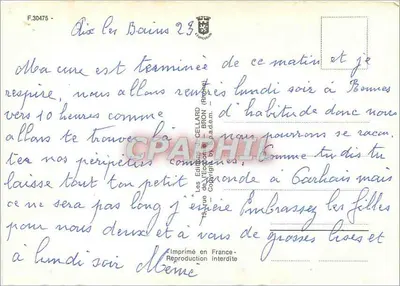 Chamois sobre rocha — vista de montanha nevada — Les Éditions Cellaard, n° F.30475 — Verso