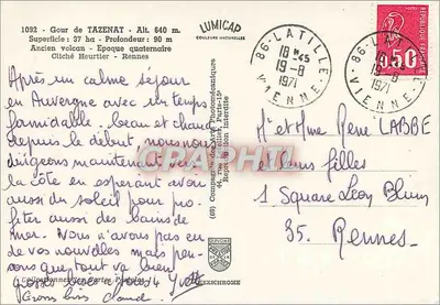 Jezioro Tazenat — Stary krasowy kocioł — IRIS — Rewers