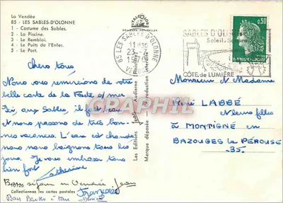 Sables-d'Olonne — Pamiątka z Sables-d'Olonne — Wydawnictwo Jean — Rewers