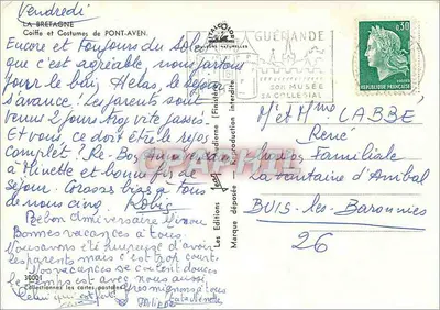 Crianças em trajes bretones — Guérande — Éditions Jean — Verso