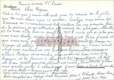 Holzhaus mit Schieferdach — Bretagne — Éditions La Géorgine, 29.000.114 — Rückseite