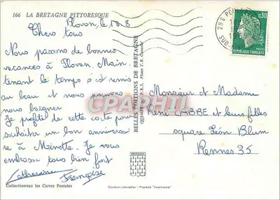 De visvangst in Bretagne — Mooie Uitgaven van Bretagne, n°166 — Achterkant