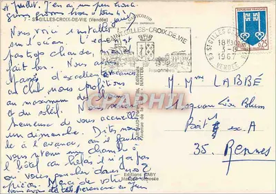 Saint-Gilles - Croix-de-Vie — Carte postale touristique — Éditions EABY — Rewers