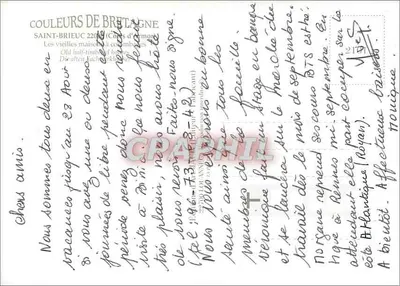 Saint-Brieuc — Velhas casas com colmios — Verso