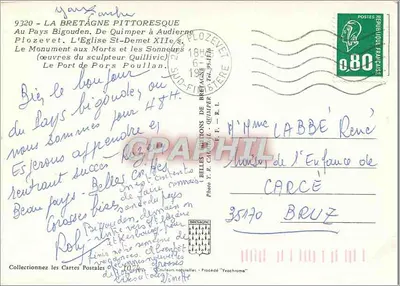 Plozévet — Chiesa, statue e porto — Edizioni Y.R. Cachet — Verso