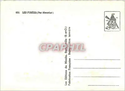 Astronauta e foguete — cena humorística — G. Meunier, n° 601 — Verso
