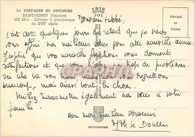 Calvaire com personagens — Saint-Hernin (Finistère) — Edições de Arte Iris Jos — Verso