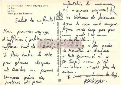 St. Tropez — Widok portu i starego portu — Wydawnictwo MAR — Rewers