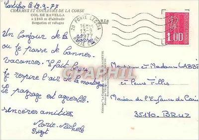 Col de Bavella — Schutzhaus und Berglandschaft — Éditions Iris — Rückseite