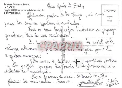 Plagne 1800 — Vista panorâmica do Mont Blanc — Editor PGO — Verso