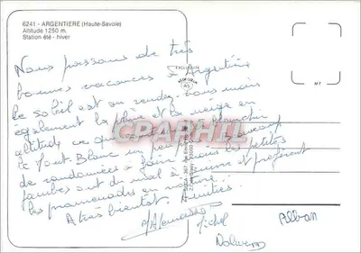 Argentière — stacja górskiego szpitala — wydawca BDA-367 — Rewers