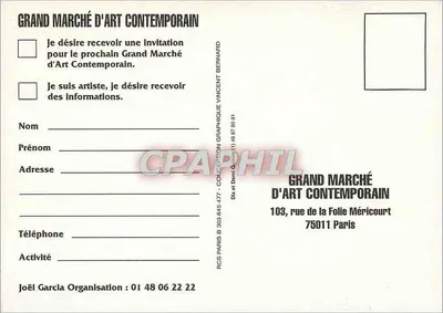 Grande Feira de Arte Contemporânea — Paris, Bruxelas — FIP França — Verso