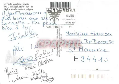 Igreja de Val d'Isère — Val d'Isère, Savoie, França — R560 — Verso