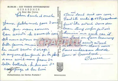 Piekne krajobrazy Vosgów — Skok z Cuves — Wydawnictwo Hachette — Rewers