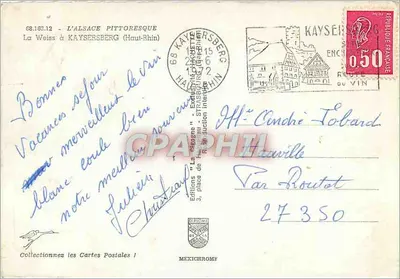 La Weiss w KAYSERSBERG (Haut-Rhin) — Wydawca IRIS, n° 68.163.12 — Rewers