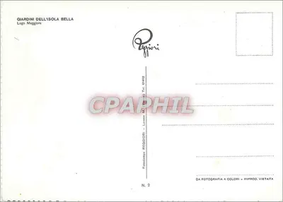 Jardins da Ilha Bonita — Lago Maggiore — editor Reggiori, n°2 — Verso