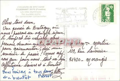 Fouesnant — A Baía da Floresta — Cores da Bretanha, n° 29170 — Verso