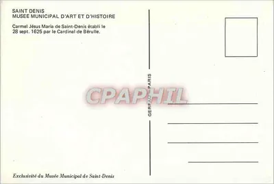 Carmel de Saint-Denis — Verlag Gerau Paris — Rückseite