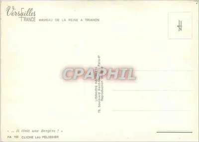 Versailles — Hameau de la Reine à Trianon — Librairie Hazette — Verso