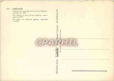 Oper Plw XV — Versajles — Wydawnictwo Sztuki Toulouse — Rewers