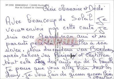 Bergerac — as Ruas Pedestres — Edições REMA — Verso