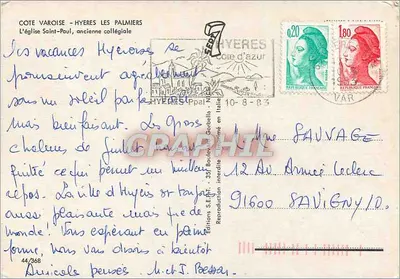 Hyères - I Palmeti — La chiesa di San Paolo, ex collegiata — Edizioni S.E.P.T. - 44/368 — Verso