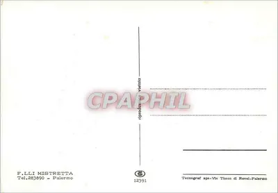 Mondello — plaża i zachód słońca — F.LLI MISTRETTA — Rewers